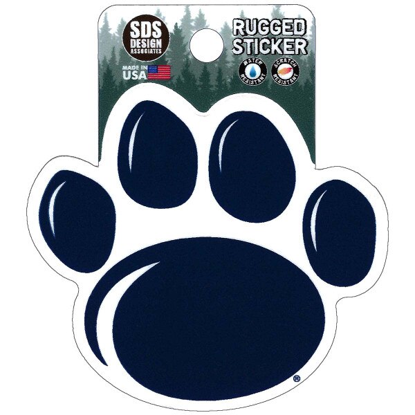 Rugged Sticker Paw Print | Student Book Store