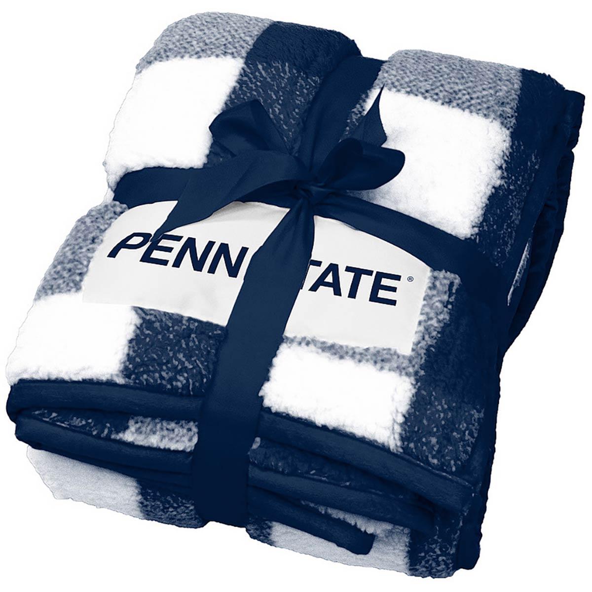 Blanket Frosty Fleece Buffalo Check Penn State
